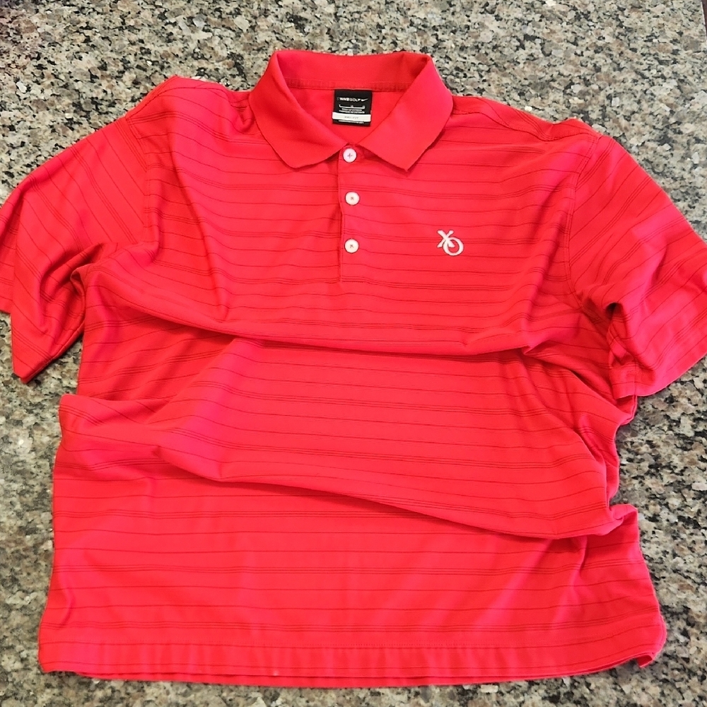Red Polo Shirt with Logo